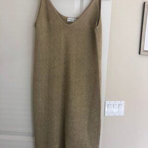 Antonio Guals  silk in tan knitted simple dress.